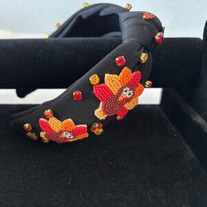 Beaded Turkey Headband | Thanksgiving Fall Holiday Hair Accessory